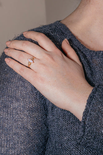 Bague 52 Bague Or rose Opale, Diamant 58 Facettes 3877323CN