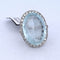 Bague 56 Bague en or blanc avec aigue-marine et diamants 58 Facettes