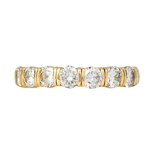 Bague 53 Alliance or jaune et diamants. 58 Facettes 31112