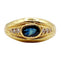 Bague 53 Bague jonc vintage or jaune, saphir et diamants 58 Facettes A06062
