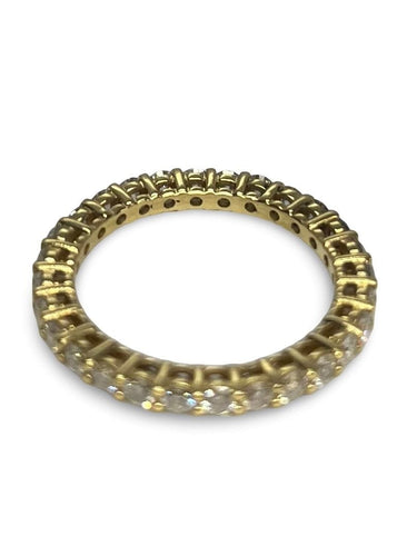 Bague 51 Alliance tour complet or jaune et diamants 1 ct 58 Facettes 77701