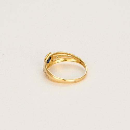 Bague 54.5 Bague Union or jaune, saphir 58 Facettes LP884/13