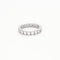 Bague 55 Alliance Américaine or blanc diamants 58 Facettes 240 565