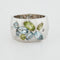 Bague 51 Bague Or Blanc Maison Feraud - Aigue Marine et Diamants 58 Facettes RÉF 6198/10
