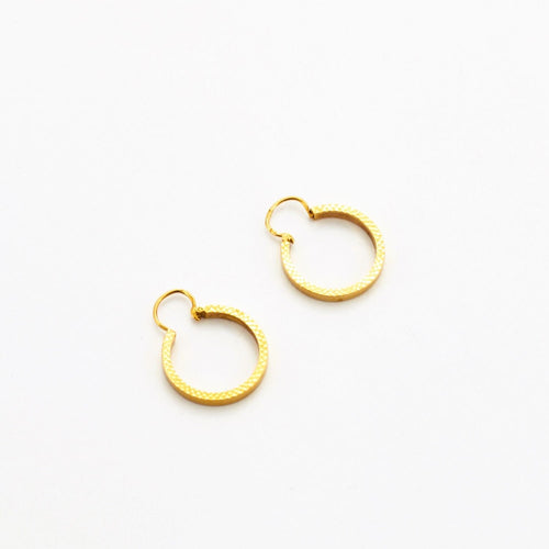 Boucles d'oreilles Boucles d'oreilles créoles or jaune guilloché 58 Facettes