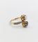 Bague 44 Bague Toi et Moi or, diamant et saphir épaulés (circa 1910) 58 Facettes A05407