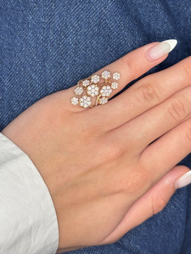 Bague 47 Bague or rose et diamants 58 Facettes 867