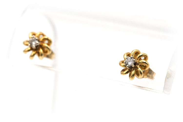 Boucles d'oreilles Boucles d'oreilles Art Déco or jaune, diamants 58 Facettes B722