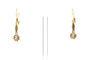 Boucles d'oreilles Boucles d'oreilles Art Déco or jaune serties de saphirs blancs 58 Facettes B773
