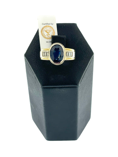 Bague 55 Bague 2 ors saphir et diamants 58 Facettes
