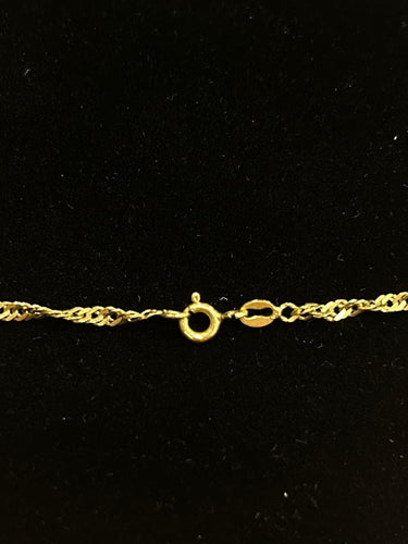 Collier Chaine maille singapour or jaune 58 Facettes LP58