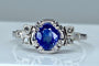 Bague 56 Bague saphir et diamants vers 1900 58 Facettes AB306