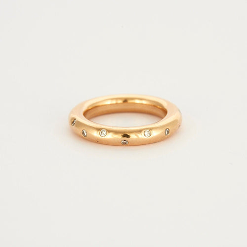Bague 54 Bague or jaune et diamants 58 Facettes LP495/10