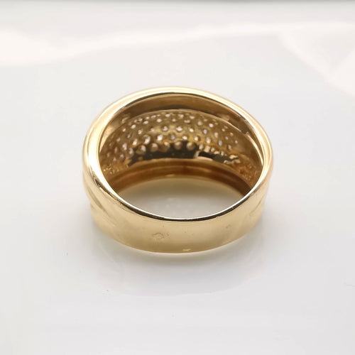 Bague 62 Bague en or jaune diamants 58 Facettes