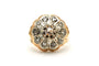 Bague Art Déco en or jaune et blanc 18 carats sertie de diamants "taille" rose