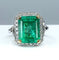Bague 51 Bague émeraude 5,32 carats et diamants 58 Facettes AB303