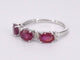 Bague Bague en or blanc avec diamants et rubis 58 Facettes 2124