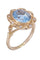 Bague BAGUE POMPADOUR AIGUE-MARINE ET DIAMANTS 58 Facettes 088071