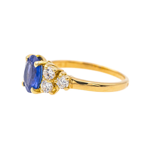 Bague 49 Bague Or jaune Saphir, Diamant 58 Facettes 4268672RV