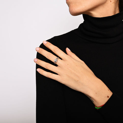 Bague 52 MAUBOUSSIN - Bague Chance of love en or blanc et diamants 58 Facettes 73496
