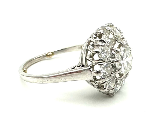 Bague Bague Margurite platine et diamants (2ct environ) 58 Facettes