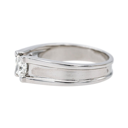Bague 58 Bague Solitaire Or blanc Diamant 58 Facettes 4354718CN