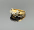 Bague 55.5 Bague bandeau ancienne en or jaune 18K  sertie de diamants 58 Facettes
