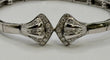 Boucles d'oreilles Parure "Art Déco" en or blanc 14 carats et diamants 58 Facettes