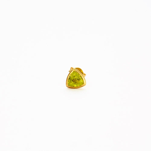 Boucles d'oreilles Boucles d'oreilles puces péridots or jaune 58 Facettes