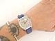 Montre vintage montre HERMES espace es2.210 quartz 33 mm acier cuir +pochon blue 58 Facettes 270283