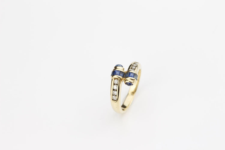 Bague 57 Bague Saphirs Diamants 58 Facettes