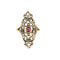 Bague 57,5 Bague or jaune et argent et rubis 58 Facettes GU283