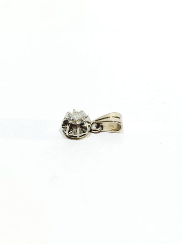 Pendentif Pendentif or blanc platine et diamant 58 Facettes