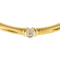 Collier Collier ras de cou en or jaune, or blanc et diamant 58 Facettes LIS2501
