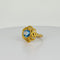 Bague Bague en or jaune avec topaze bleue de 1,5 carat 58 Facettes 2509004