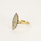 Bague marquise en or jaune et diamants