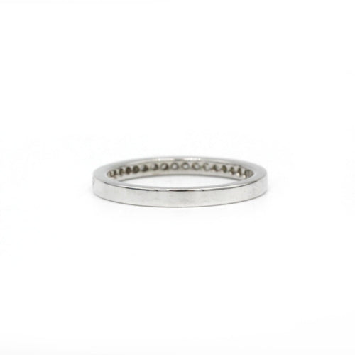 Bague 52 Demi-alliance - platine et diamants 58 Facettes 1158