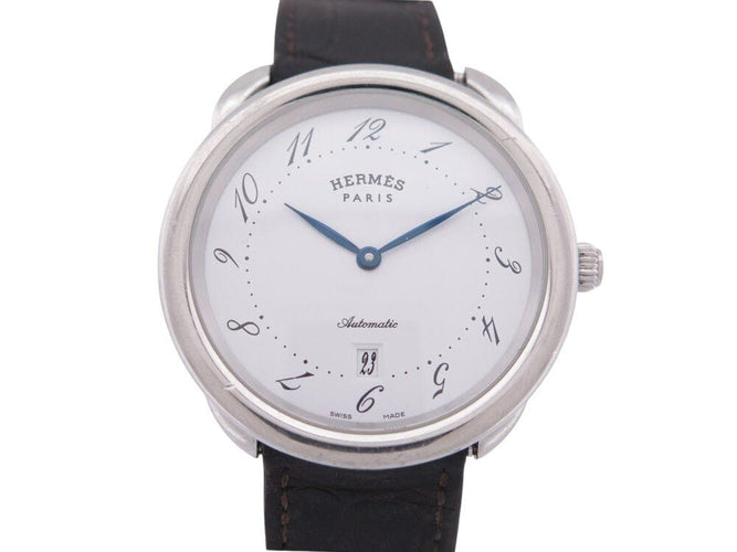 Montre montre HERMES arceau ar7.710 41 mm acier bracelet croco automatique 58 Facettes 268183