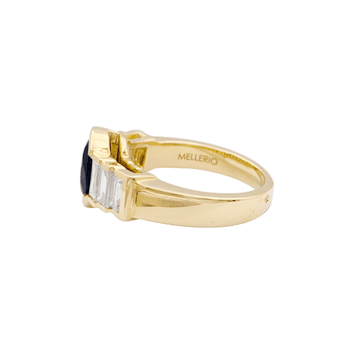 Bague 51 Bague Mellerio en or jaune saphir et diamants. 58 Facettes 34366
