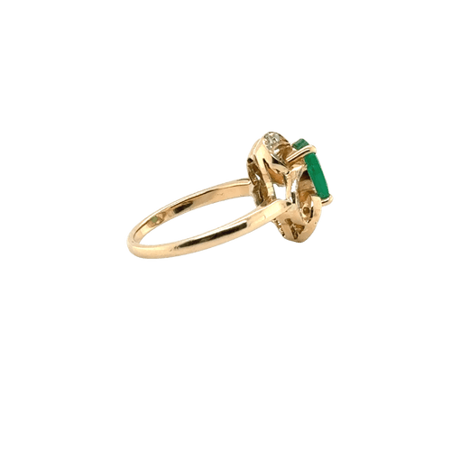 Bague Bague vintage or Jaune - Emeraude et diamants 58 Facettes 1.0002290/8