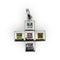 Pendentif Pendentif Croix or blanc 750/1000 empierrée 58 Facettes 149059925