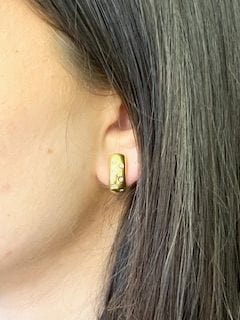 Boucles d'oreilles PAIRE DE CREOLES DIAMANTS 58 Facettes 38800123