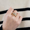 Bague 56 bague tank or jaune diamants rubis 58 Facettes