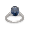 Bague 53 Bague en or gris saphir et diamants brillants 58 Facettes