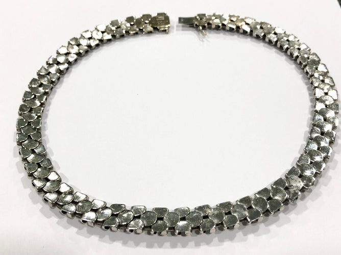 Collier Collier articulé or blanc et diamants 1960 58 Facettes