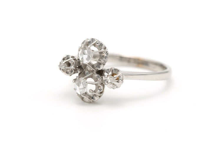 Bague 58 Bague Art Déco en or blanc sertie de diamants 58 Facettes 19736