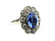 Bague Belle-Epoque en or blanc, saphir et diamants 58 Facettes