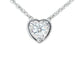 Pendentif Pendentif en or blanc avec un diamant taille brillant en forme de coeur 58 Facettes 2095