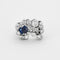 Bague 51 Bague moderniste en or gris et saphir 58 Facettes