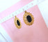 Boucles d'oreilles Boucles d'oreilles Dormeuses anciennes (1940-1950 ) - Onyx noir - Or Jaune 18K 58 Facettes AA 1652